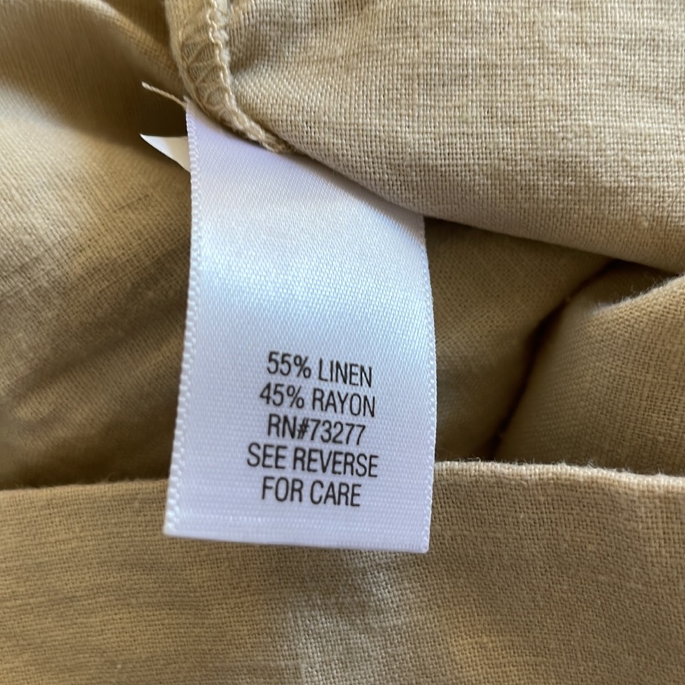 NWOT Croft & Barrow Linen Blend Crop Pant. XXL - Picture 6 of 6